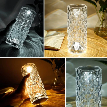 16 colors Crystal Diamond Table Lamp, USB Charging Touch Control Decorative (Rechargeable)